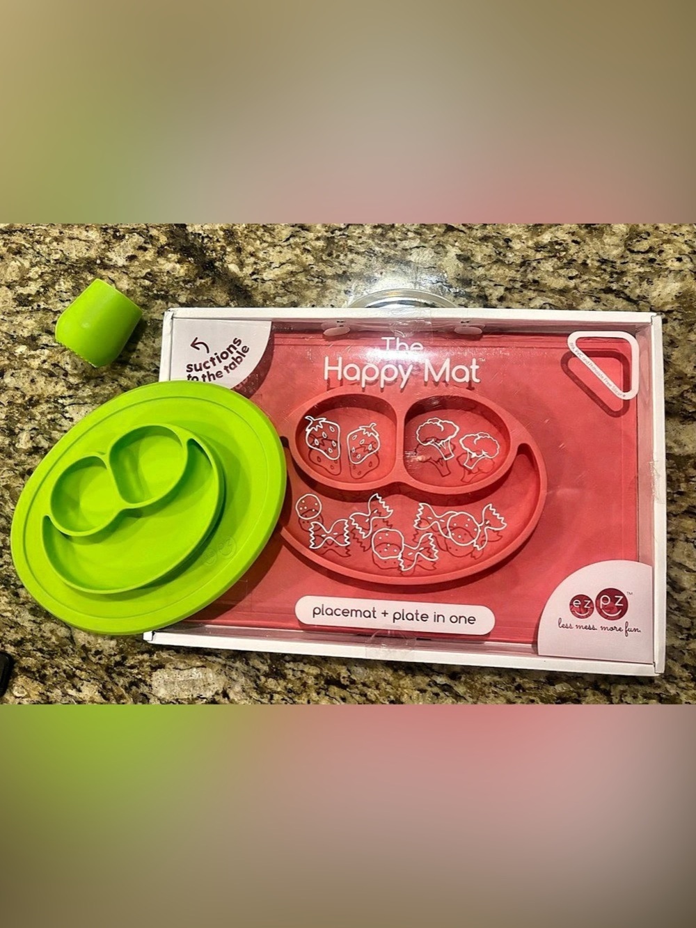 Set/BUNDLE ezpz The Happy Mat + Mini Plate + Mini Cup Baby Feeding